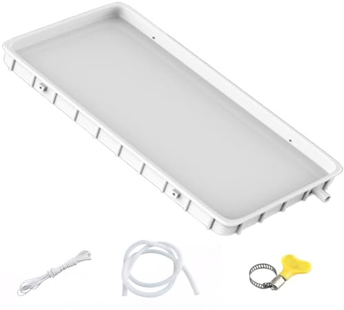 Profi-Kondenswasserwanne PP5 Mit Überlaufschutz-Design Für Klimageräte Innen/Außen, Flachprofil Wassersammler Einfachmontage-System - Abtropfschale Für Split-/Multisysteme(3-5P,400cm Hose)