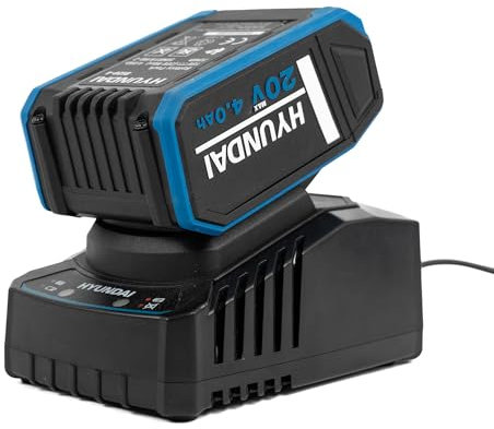 Hyundai Batterie Li-ION 20 V 4 Ah et kit de Chargeur 2 A, Compatible 2e génération, Recharge en 120 Minutes