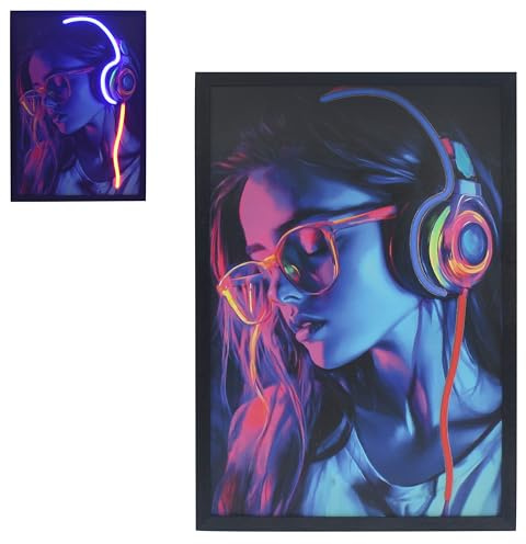 Lesser & Pavey Music Girl Mini Bricks Home Decor Stylish Canvas Wall Art