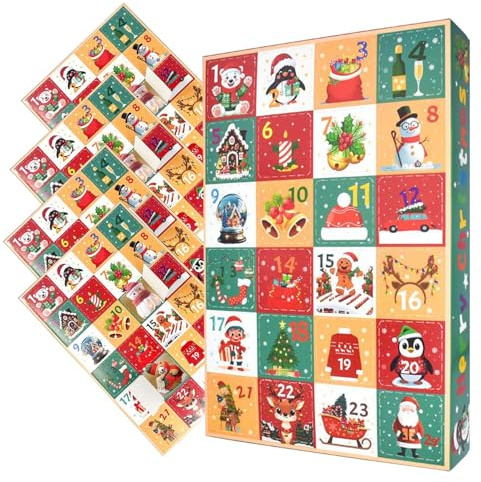 Adventskalender - Rätsel lösen und Weihnachten retten | Eleanore Adventskalender 2025 für Kinder für Meetings, Weihnachtsfeieraktivitäten