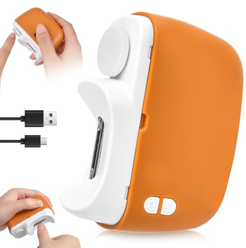 Electric Nail Clippers, 3 in 1 Electric Nail Clipper for Toenails Fingernail, 2-Speed Automatic Nail Grinder Trimmer, Rechargeable Polishing & Storage Electric Nail Cutter for Baby Kids Adults Seniors
