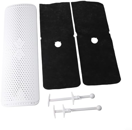 Deflector de aire de CA ajustable para aire acondicionado central, rejillas de ventilación de techo, 58,5-95,5 cm, filtro antisoplado directo incluido (filtro de carbono-S)