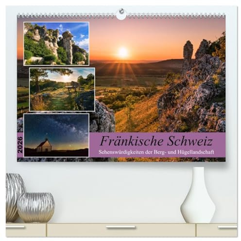 Fränkische Schweiz - Sehenswürdigkeiten der Berg- und Hügellandschaft (hochwertiger Premium Wandkalender 2026 DIN A2 quer), Kunstdruck in Hochglanz: ... der Fränkischen Alb (CALVENDO Natur)