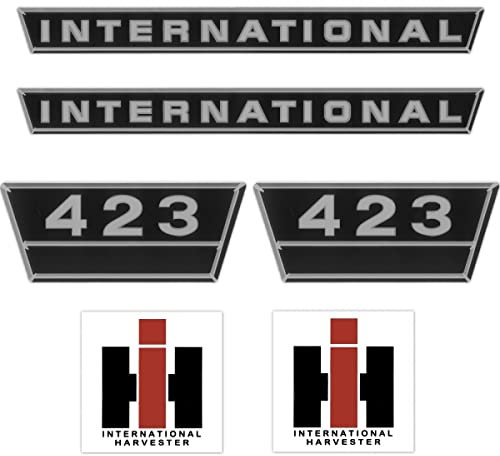 IHC International 423 Schwarz Silber Groß Schlepper Traktor Aufkleber Klebefolie