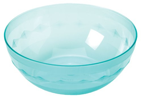 Harfield Tableware Large Salad Fruit Mixing Bowl - Aqua Blue - Dishwasher Safe Reusable Virtually Unbreakable
