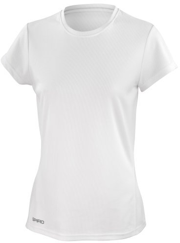Spiro Womens/Ladies Sports Quick-Dry Short Sleeve Performance T-Shirt (XS) (White)