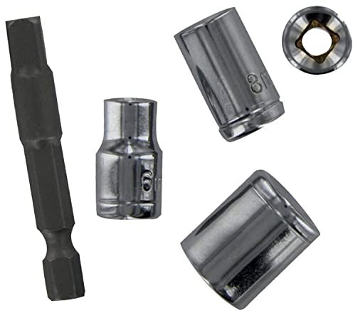 TIVOLY 11501420001 - Juego 4 Llaves de vaso Ø 6-8-10-13 mm + 1 porta-vasos (Envase de 5 pz.)