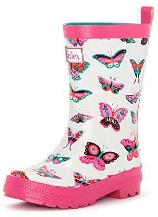 Hatley Rain Boots, Stivali di Gomma da Ragazza, Bianco (Groovy Butterflies), 20 EU (4 US)