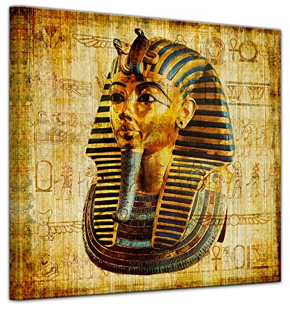 Bilderdepot24 Bild auf Leinwand | Pharao - Ägypten in 40x40 cm als Wandbild | Wand-deko Dekoration Wohnung modern Bilder | 15109