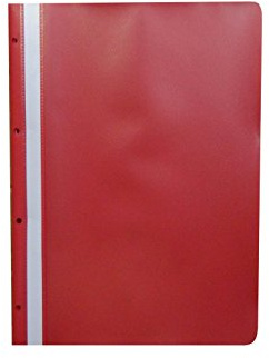 Ablage-Schnellhefter / Archiv-Hefter mit Lochung zum Abheften / Farbe: rot