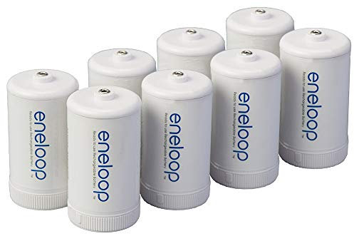 Panasonic BQ-BS1E8SA eneloop - Adattatori per batterie ricaricabili Ni-MH AA, confezione da 8
