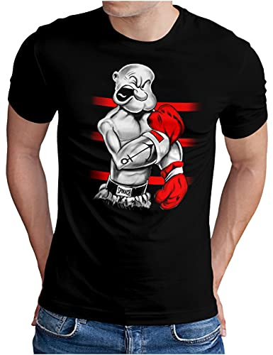 OM3® Kult Seemann T-Shirt - Herren - Sailor Spinach Power Gym Comic - S - 5XL