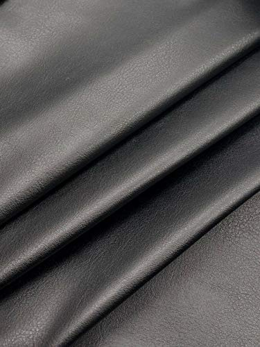 Slantastoffe Leder Imitat Stoff Kunstleder Stretch schwarz ab 50 cm (2m)