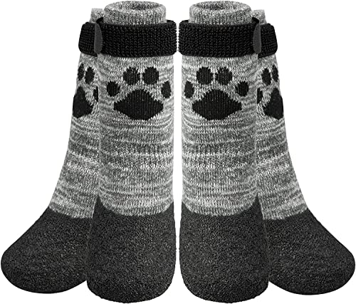 KOOLTAIL rutschfeste Hundesocken ¨C Outdoor-Hundeschuhe wasserdichte Hundeschuhe Pfotenschutz mit Gurt Traktionskontrolle f¨¹r Hartholzb?den