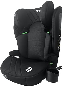 NANIA Bari, Siège auto enfant, Isofix, I-size, 100-150 cm, Groupe 2/3, environ 4-12 ans, Rehausseur siège auto pour enfant, Isofix, avec Protection Latérale, Appui-tête Réglable, Porte gobelet