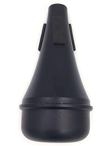 Jiayouy Leichter Trompeten-Übungsdämpfer aus Aluminiumlegierung, gerader Dämpfer für Trompete, Schwarz