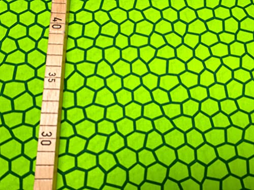 Stoff unregelmäßige Waben - grün - 12,00 EUR/m - 100% Baumwolle - Dinosaurier - Einschulung