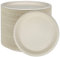 NYHI 125 Pack 10 Inch Heavy Duty Disposable Plates Bulk For Adults Kids Brown Sugarcane Paper Plates Cut Leak Resistant Compostable