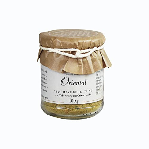 Gourmet Gewürzmischung Oriental im Glas 100g, zum Anrühren mit Creme fraiche, Gewürz