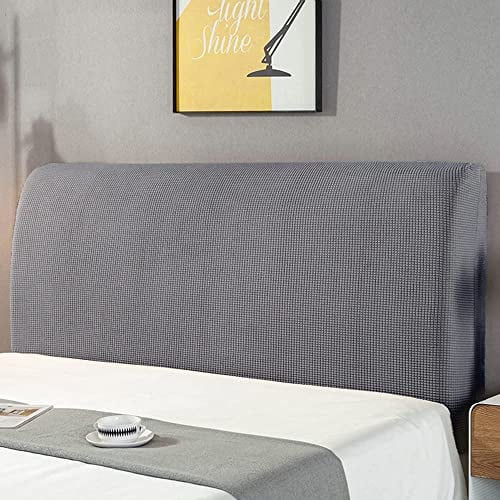 Bed Headboard Cover - Single/King/Double Headboard Slipcover - Stretchable Dustproof Protective Backrest Cover - Light Gray, 150cm / 140-160cm Headboard