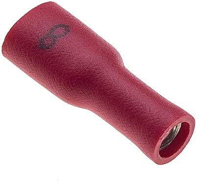 Female Push On Crimp Terminals, Pack Of 100-4.8mm, 16 Amp, 16-14 AWG, Blue, Nylon Insulated Spade Connectors, Quick Electrical Disconnect Terminal For 1.5-2.5 Mm2 Wires Cables