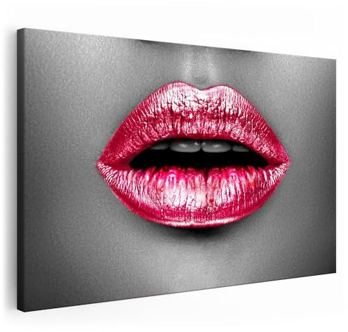 Artmazing | Lippen Bild | Poster & Kunstdrucke | Panther Bild Hochkant | Pop Art Bilder Leinwand | S Art Bilder Preise | Coole Wandbilder Wohnzimmer | Kunstdruck Leinwand | Bild Leinwand XXL
