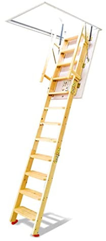 Scale telescopiche Scala telescopica per soffitta Scala per soffitta in legno massello Sollevamento scale a pioli invisibili Scala pieghevole universale con pedali Sicuro affidabile