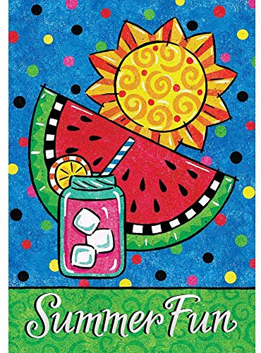 Custom Decor Summer Fun – Gartengröße, dekorative doppelseitige, lizenzierte und urheberrechtlich geschützte Flagge – gedruckt in den USA Inc. – ca. 31,8 x 45,7 cm Größe