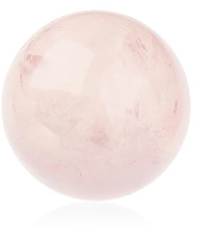 NKlaus Kugelform aus Rosenquarz, Edelstein-Kugel Ø 30mm, Natur, 1 Stück | Natürlich; für Harmonie und Liebe