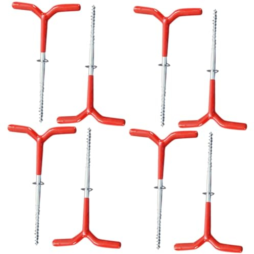 ABOOFAN 8 Stück Angelzelt Eisbohrer Outdoor-Tipi Outdoor-Zubehör Rucksackhaken Schnee-Erdspieß EIS-Angelnagel EIS-Gewindestift Gummi-Bodennagel Zelt-Zubehör Campingbedarf