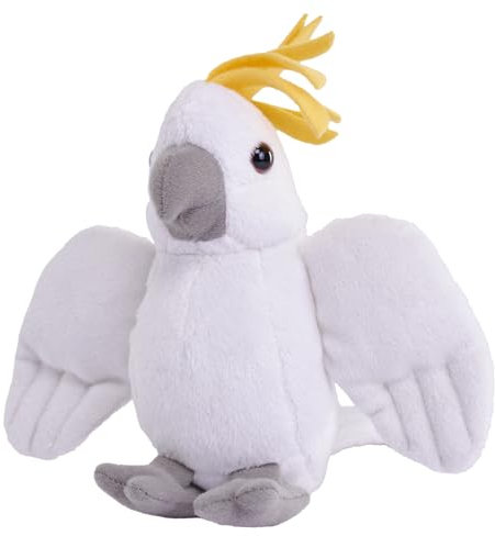 Wild Republic Pocketkins Eco Kakadu, Plüschtier, 12 cm, Plüschspielzeug, Hergestellt aus recycelten Materialien, Umweltfreundlich
