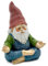 Marshall Home & Garden Meditierender Yoga-Zwerg, mehrfarbig, Kunstharz, Miniaturfigur für Feengarten