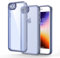 Honeyview Colored Clear Case for iPhone SE 2020/2022, iPhone 8/7 with Matte Border, Non-Yellowing, Shockproof, Armour Phone Cover for Apple iPhone SE 2nd 3rd Generation - Blue