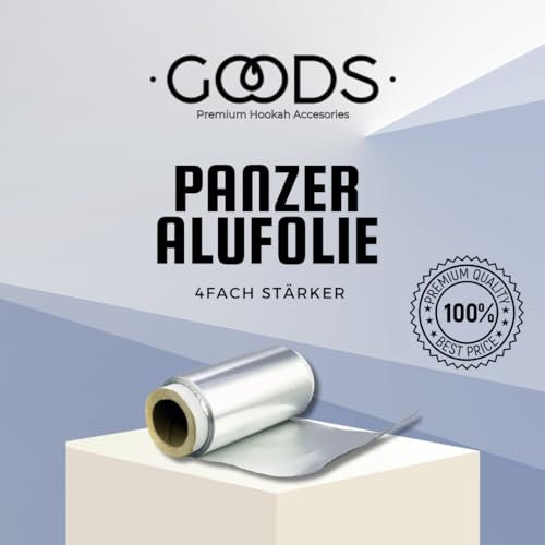 Extra starke Panzer Aluminiumfolie 4my Dicke und 25Meter Lang für Wasserpfeifen und BBQ