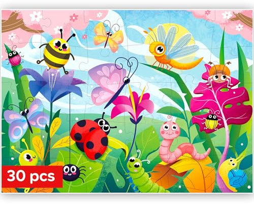 QUOKKA Jigsaw Puzzles For 3 4 Year Olds - Educational Toys Learning Bugs For 4 5 Year Olds - Childrens Jigsaws Gift for Boy and Girl Age 3-6