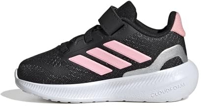 adidas Unisex Baby Runfalcon 5 Infants Shoes, Core Black/Pink Spark/Silver Met., 6.5 UK Child