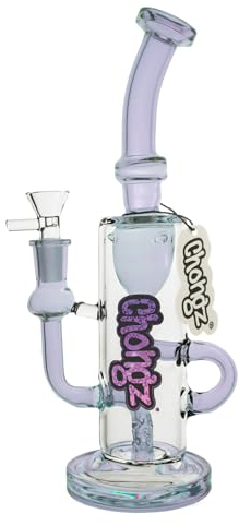 CHONGZ 26cm Tupelo 5mm Purple Glass Percolator waterpipe bong