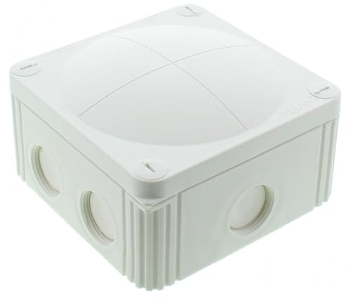 Wiska 10110092 Combi 607 Junction Box, 110x110x66mm, White, 5-Pole