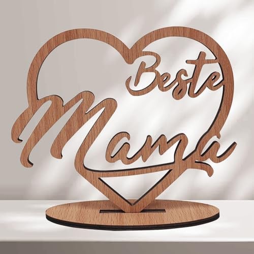 Muttertagsgeschenk für Mama, Holz Herz Beste Mama Geschenke Muttertag Geschenk, Geburtstagsgeschenk Mutter