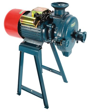 Elektrische Getreidemühle 2200W Professionelle Kornmühle mit Trichter & Drehknopf 1400U/min für Mais Weizen Kräuter Ideal für Haushalt und Gewerbe