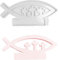 Silikonform Fisch Kommunion WISIRENT, Silikonformen Gießformen Fische Silikonform Fisch Kerzenhalter, Gießformen Silikon Ostern Fisch Gießform Frühling für Kommunion Deko Konfirmation Taufe Geschenk