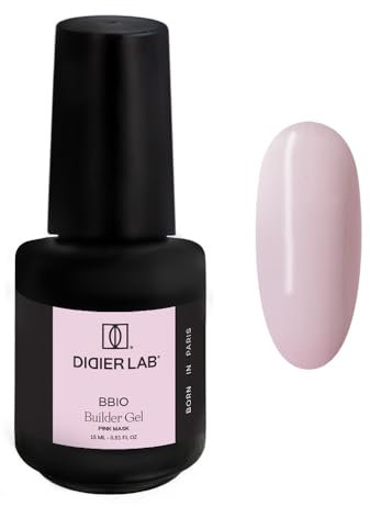 DIDIER LAB BBIO Builder Gel in a Bottle - Pink Mask - Clean Formula Free from HEMA and TPO - Self-Leveling Builder Gel for Nails - Builder in a Bottle Gel for Strengthening Nails - 15ml