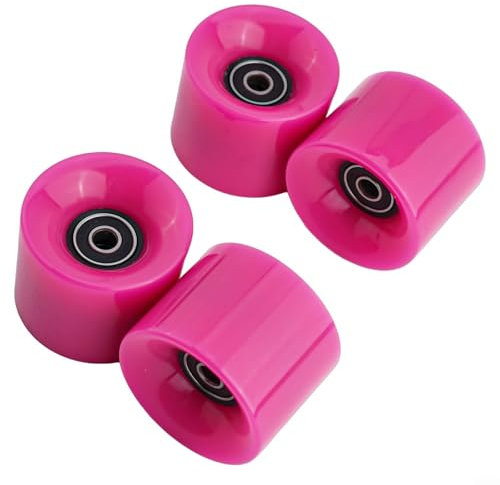 4 Stück 78A Skateboard Longboard Rollen ABEC-9 Abstandshalter Kugellager (Mei Rot)
