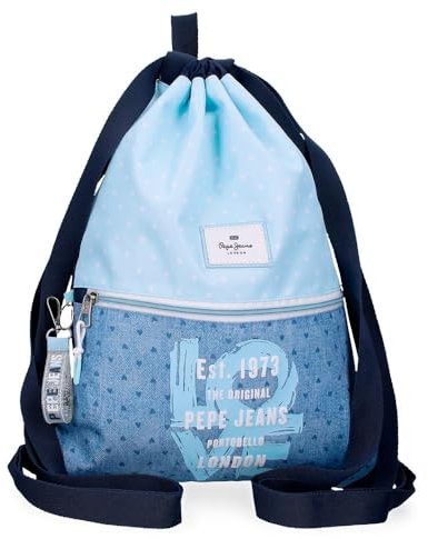 Pepe Jeans Noni Denim Rucksack, Blau, 35 x 46 cm, Polyester, von Joumma Bags, blau, Talla única, Rucksack