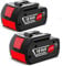 Lot de 2 Batteries de Rechange 6.0Ah/6000 mAh pour 18V BAT618 BAT618G BAT609 BAT609G BAT619 BAT619G BAT610G BAT610 BAT612 BAT622 18 V