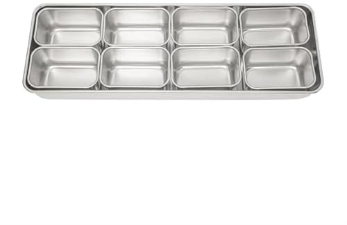 Clover Kitchenware Japanese Yakumi Pan Condiment Holder4 Small Insert, 145x435x60 mm | Organises and serves multiple ingredients or garnishes cleanly at professional food service and cocktail bar setups.