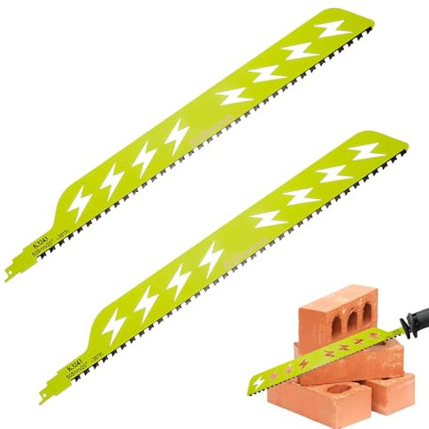 2 Stück Professionelle Stein Sägeblätter, Säbelsägeblätter, Sägeblätter Säbelsäge, Säbelsägeblatt Hartmetall, Säbelsägeblatt Steinfür Porenbeton, Holz, Metall, Ziegel, Beton, Professional (20inch)