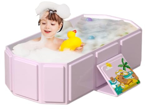 XIAOXIAOYU Faltbare Badewanne für Babys und – von 0 bis 8 Jahren, Duschwanne, rutschfest, für Badezimmer, Krippe, Reisen, Kindergarten, Hotel und Reinigung