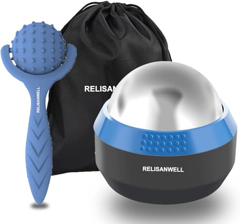 Kaltmassage Roller Tiefenmassage Schmerzlinderung Massageroller Ball | für Muskelkater, Schultern, Nacken, Rücken, Gesicht, geschwollene Augen - Entspannung & Wellness Geschenk