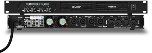 FULODE 4-Channel PA/DJ Power Amplifier, 4 x 1500W at 4-ohm, 1U Rack Space Lightweight